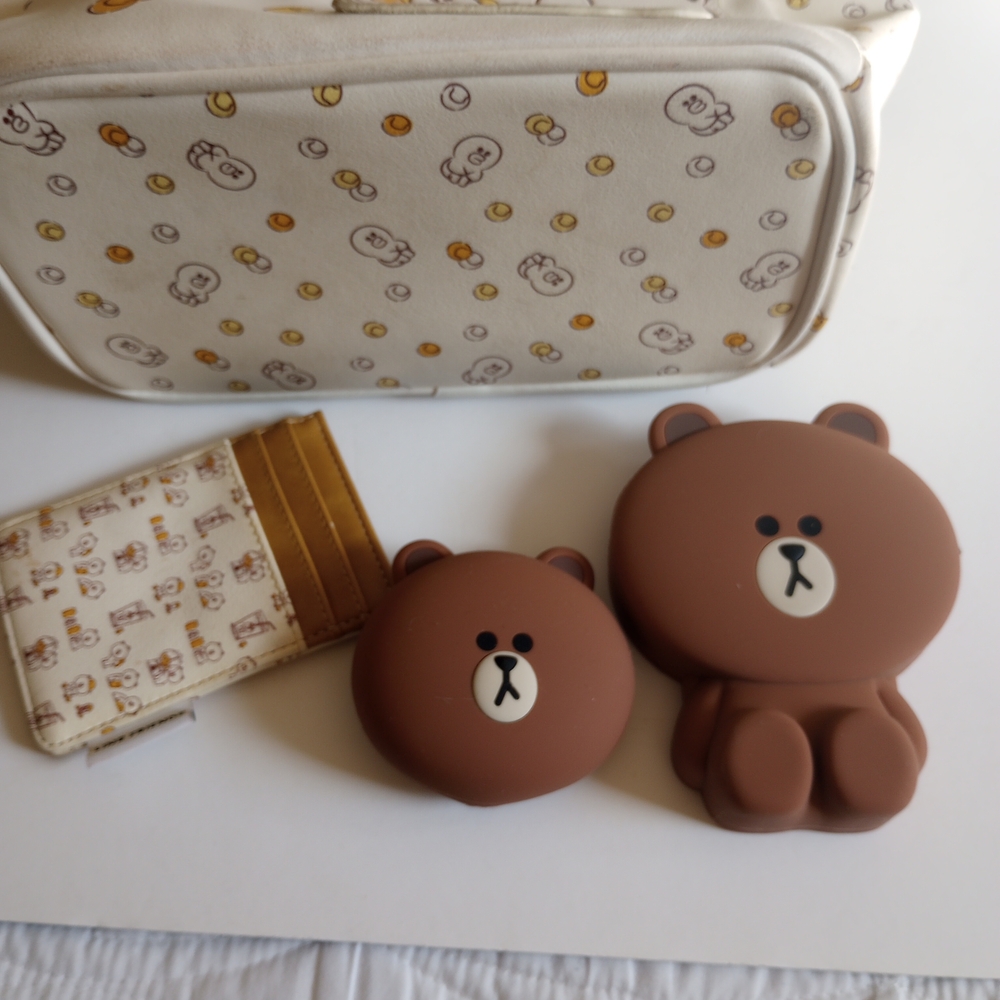 Line Friends Brown Friends Gumball Mini Backpack Box Lunch w/wallet, Coin Purses - Picture 4 of 6
